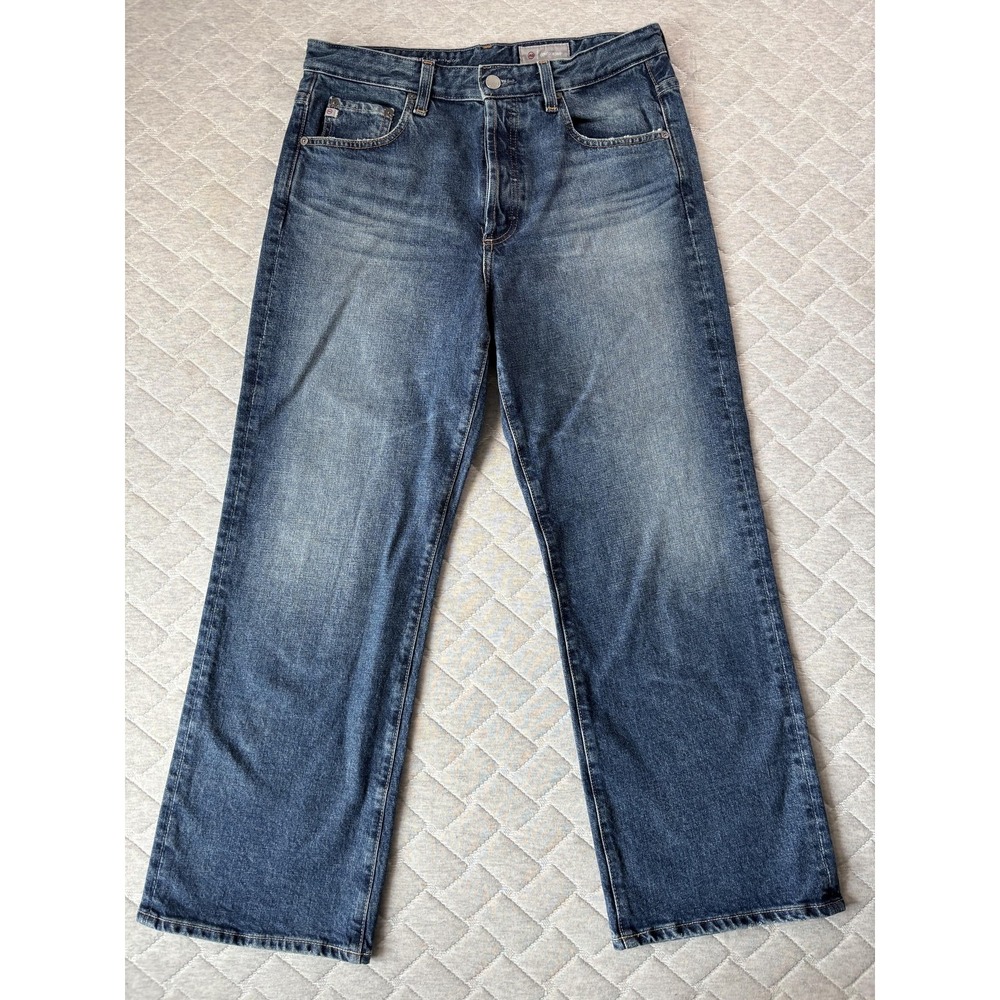 AG Adriano Goldschmied Kinsley Jeans Womens 31 R Blue High Rise Crop Contour 360